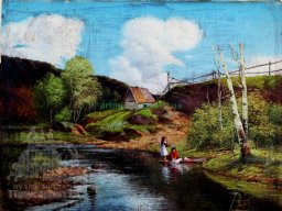 Петро Соколов (1821–1899) «Діти на кладці» -artmuseum.org.ua